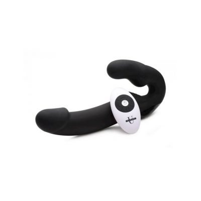 Urge Silicone Strapless Strap on With Remote Black