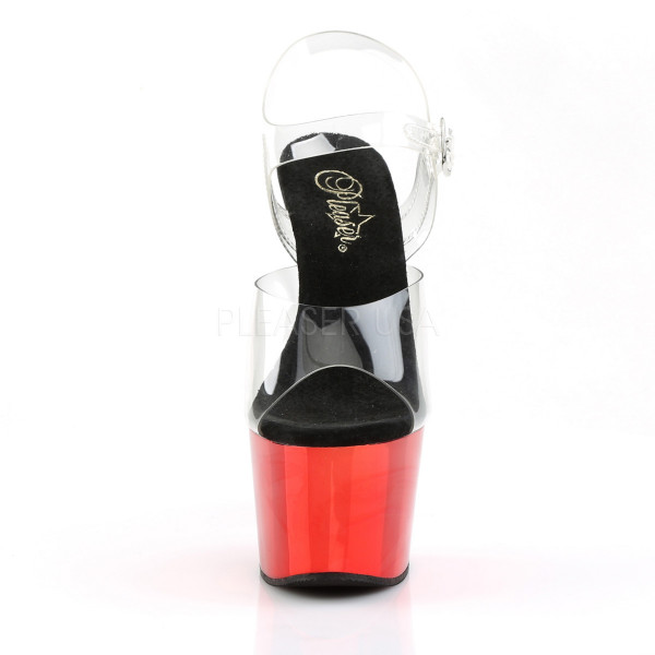 7 inches Heel, 2 3/4 inches PF Ankle Strap Sandal w/ Chrome Plated Botto — image 6 of 12