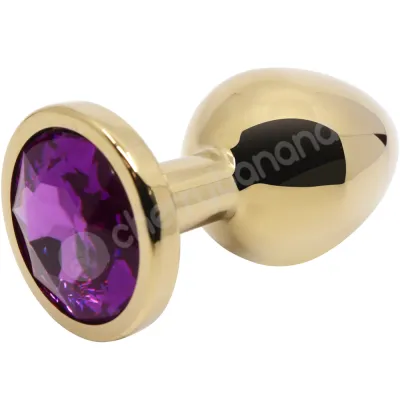 Hidden Treasures Gold Purple Gem 2 9 Butt Plug