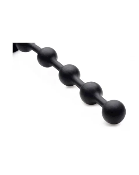 Voodoo Beads 10x Vibrating Silicone Anal Beads - Black - 11 Inch