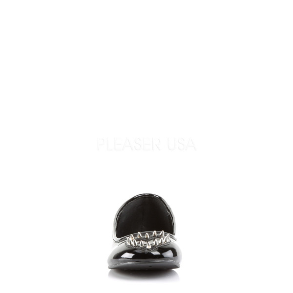 Round Toe Flat w/See-Through Heart Cutout & Spikes Detail — image 2 of 8