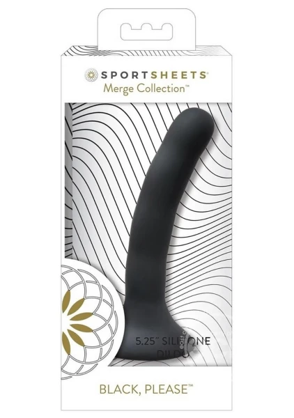 Please  5.25" Silicone Harness Compatible Dildo By Sportsheets - Blue