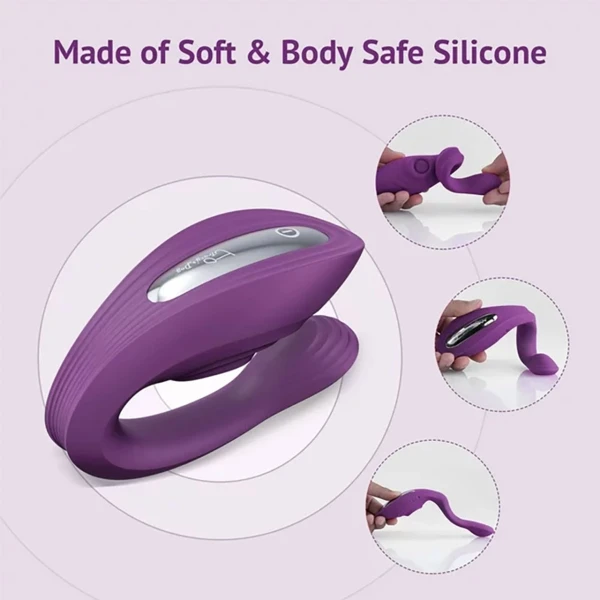 Tracy’s Dog Nina Dual Stim Vibrator With Clitoral Tapper, Flexible Internal Stimulator & Remote - Purple