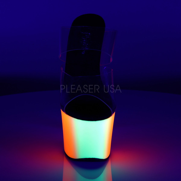 7 inches Heel, 2 3/4 inches PF Two-Band Slide W/Neon MC PF Bottom