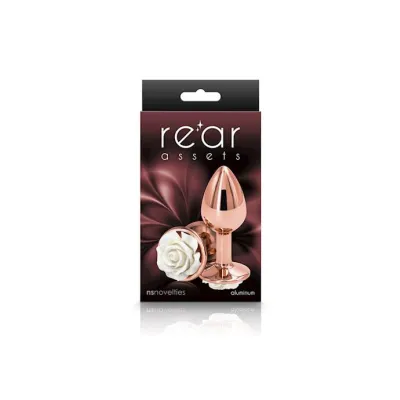 Rose Buttplug 3 Inch White
