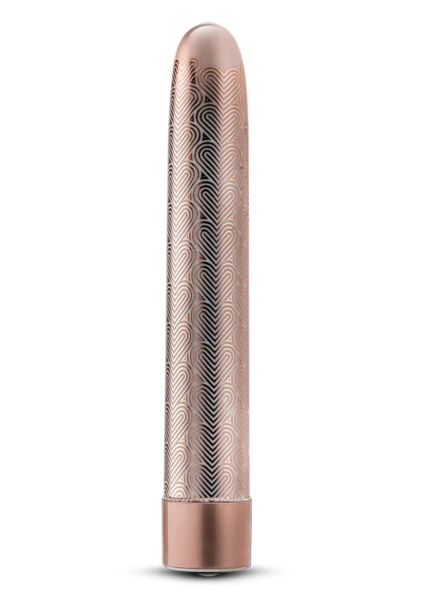 The Collection Lattice Limited Edition Rechargeable Waterproof Slimline Vibrator By Blush - Rose Gold