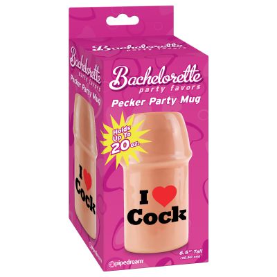 Bachelorette Party Favors Pecker Party Mug I LOVE COCK
