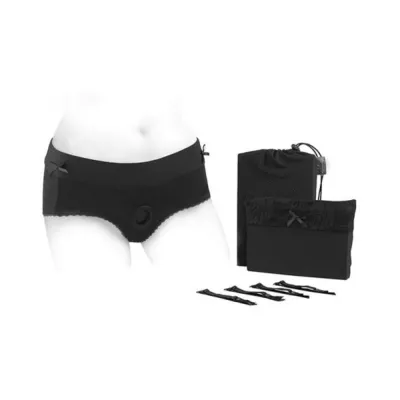 Strap on Dildos Harnesses Spareparts Bella Cleavage Booty Short Harness Black Size 4xl