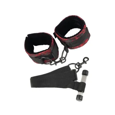 Scandal Over The Door Cuffs Black Red