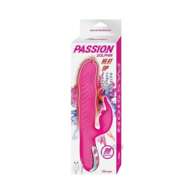 Rabbit Vibrators Passion Dolphin Heat Up Dual Stimulator Pink