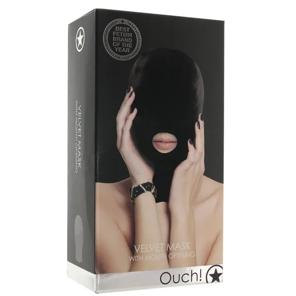 Ouch Velvet Mask With Mouth Opening