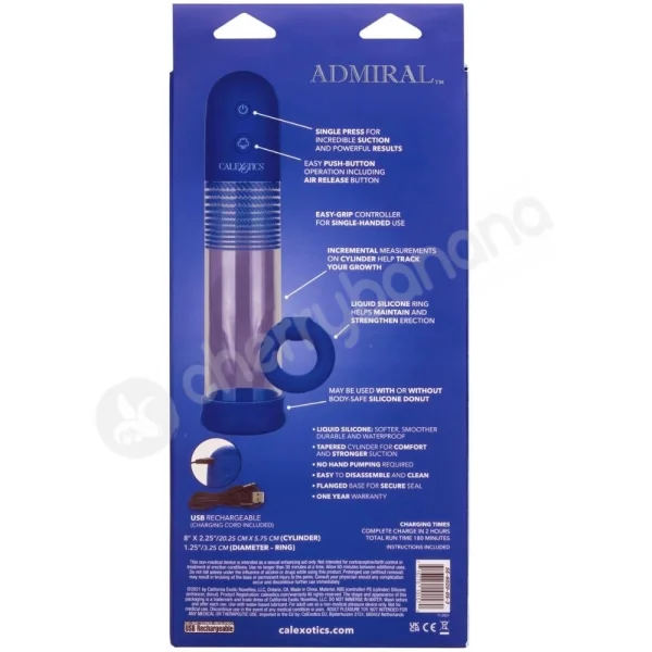 Admiral Rechargeable Automatic Rock Hard Penis Pump Kit