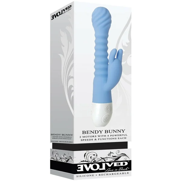 Bendy Bunny Flexible Silicone Rechargeable Vibrator by Evolved Novelties