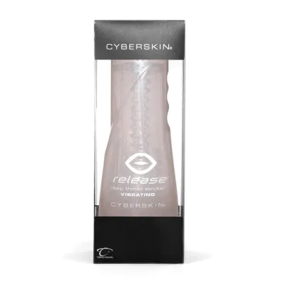 Cyberskin Release Deep Throat Stroker Vibrating Clear