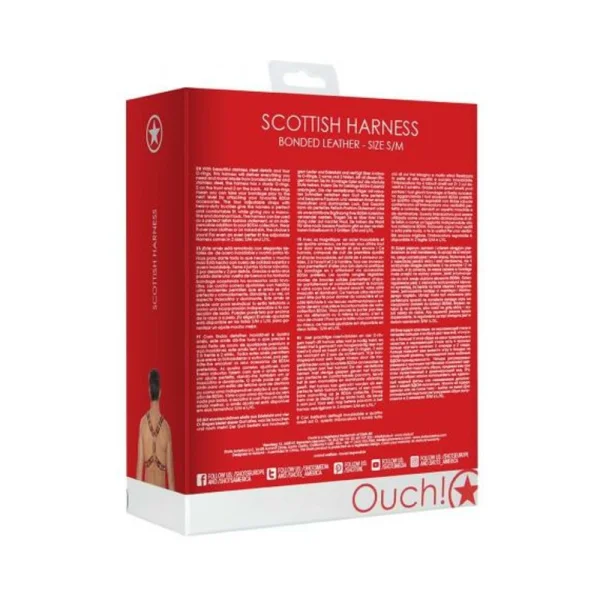 Ouch Harness Men Scott Red S/m — image 7 of 8