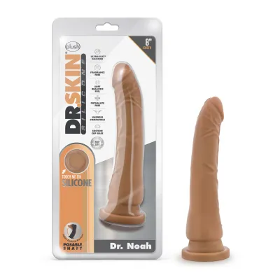 Dr Skin Silicone Dr Noah 8 Inch Dong With Suction Cup Mocha