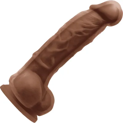 Colours Dual Density 5 Inch Silicone Suction Cup Dildo Caramel