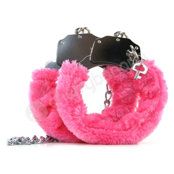Ouch Pink Pleasure Furry Legcuffs