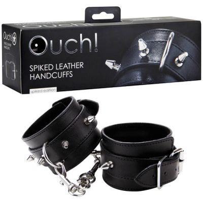 Spiked Leather Handcuffs