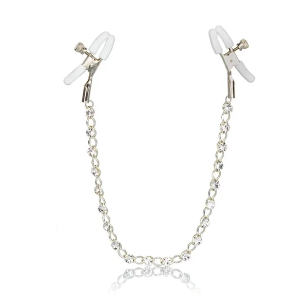 CalExotics Nipple Play Nipple Clamps with Crystal Chain