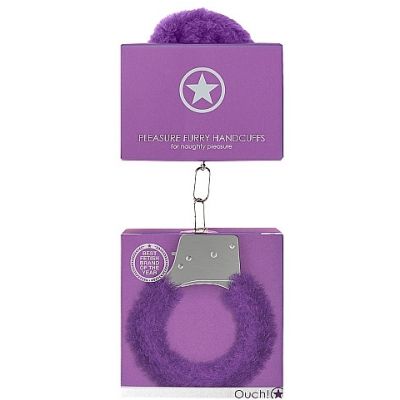 Pleasure Handcuffs Furry Purple