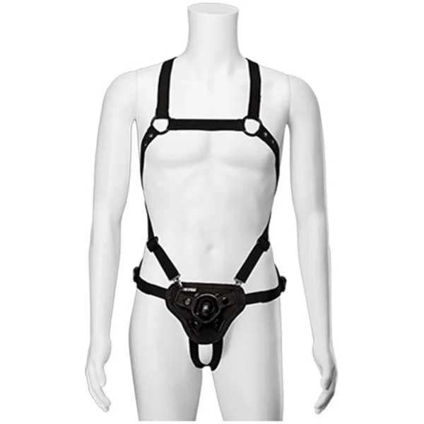Vac-U-Lock - Chest & Suspender Harness With Plug - Black