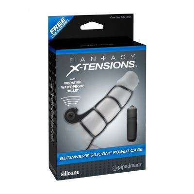 Beginner s Silicone Power Cage Black Penis Extender Sleeve