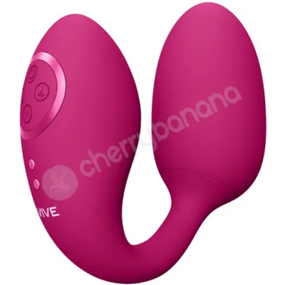 Vive Aika Pink Vibrating Twin Motor Egg With Pulse Wave Remote Control