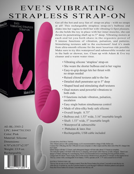 Vibrating Strapless Strap On