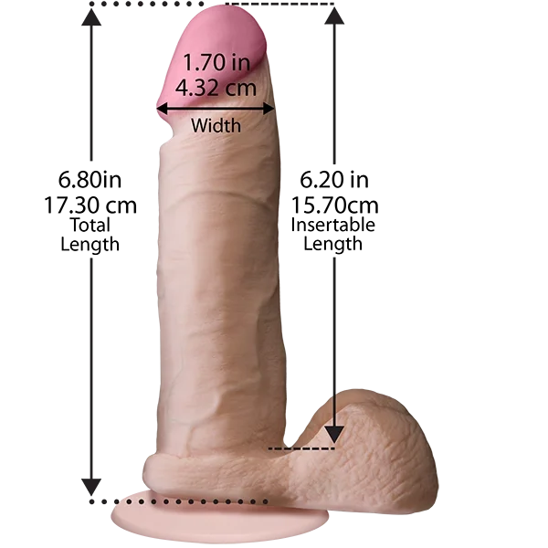 Doc Johnson The Realistic Cock with Removable Vac-U-Lock 6"