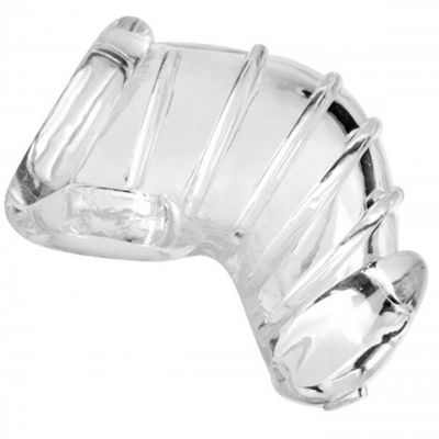 Master Series Detained Rubber Chastity Cage