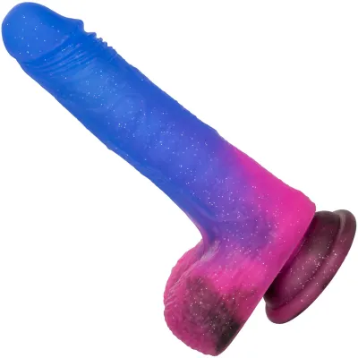 Naughty Bits Ombre Hombre Silicone Vibrating Suction Cup Dildo by CalExotics