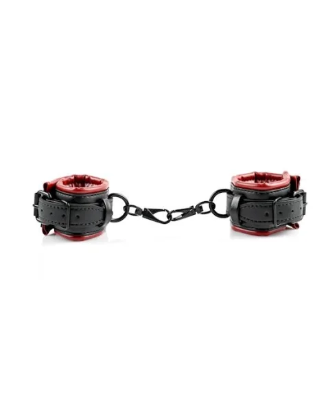 Saffron Hog Tie And Cuff Set - Black / Red