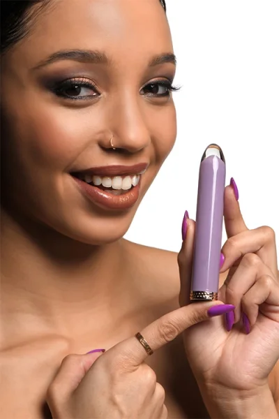 Prisms Erotic Glass 4.6" 10X Tapered Glass Bullet Vibrator