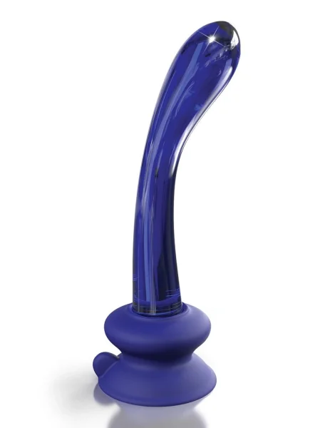 Icicles No. 89 Blue Glass Anal Dildo with Suction Cup by Pipedream Products