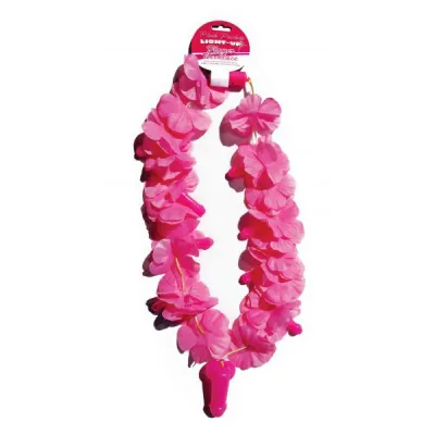 Pink Light Up Flower Pecker Necklace