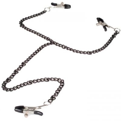 Bondara Black Chain Nipple and Clit Clamps
