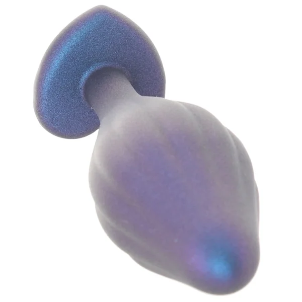 Anal Adventures Matrix Wavy Bling Silicone Butt Plug By Blush - Sapphire