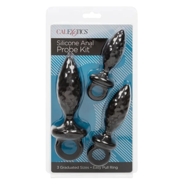 Silicone Anal Training Kit - Set of 3 Textured Butt Plugs