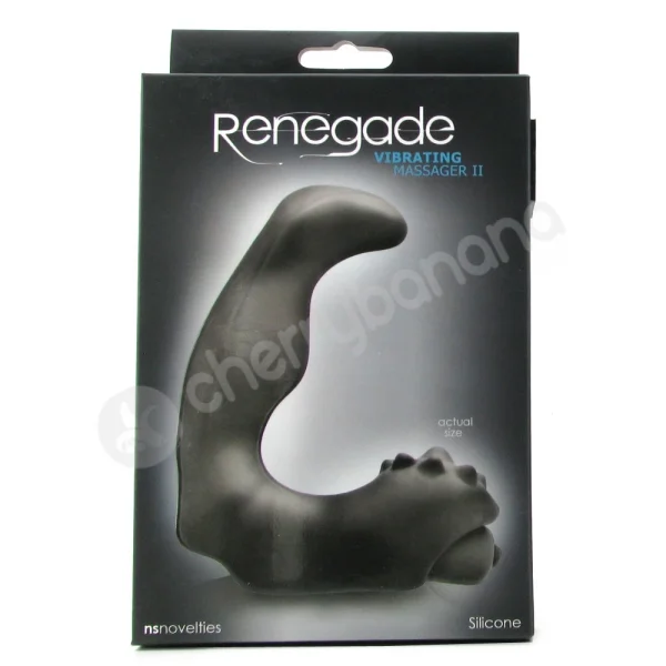 Renegade Vibrating Massager II Black Prostate Wand