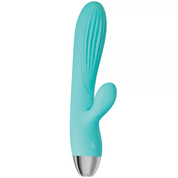 Adam & Eve Eve's Rechargeable Pulsating Dual Massager - Teal