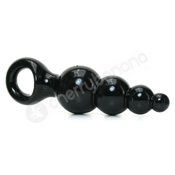 Jolie Ripples Black Large Butt Plug