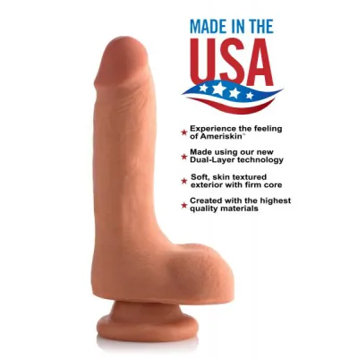 7 Inches Ultra Real Dual Layer Dildo Beige