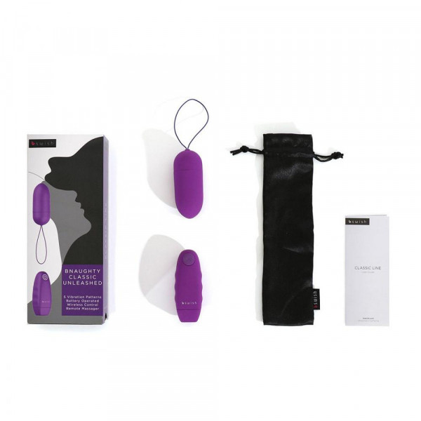 B Swish Bnaughty Classic Unleashed Bullet Vibrator - Grape