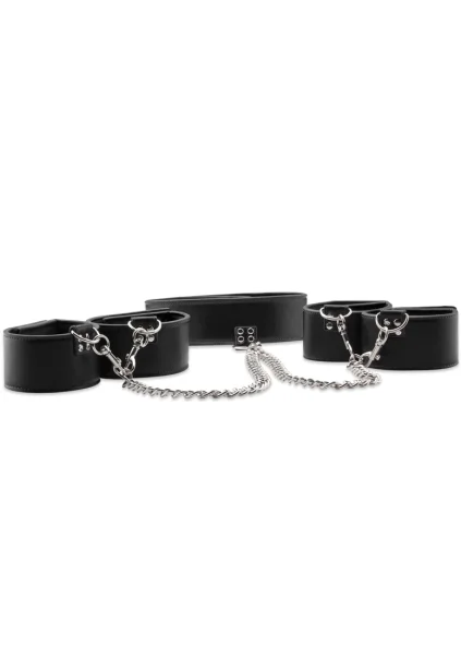 Reversible Collar Wrist & Ankle Cuffs - Black