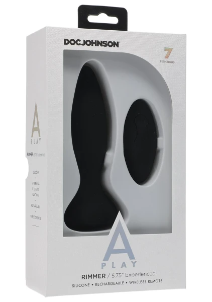 A-Play - Rimmer - Rechargeable Silicone Anal Plug with Remote - Teal