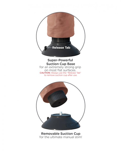 King Cock  7  Inch Vibrating Dildo With Balls - Tan