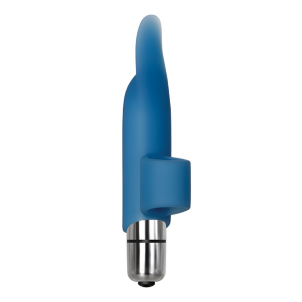 Adam & Eve Silicone Blue Dolphin Finger Vibe