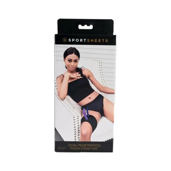 Ss Dual Penetration Thigh Strap-on Harness Black — image 8 of 8