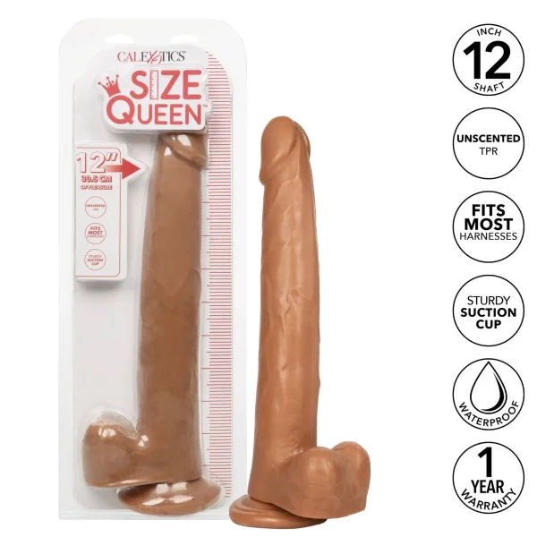 Size Queen 12 inch-30.5 Cm - Brown